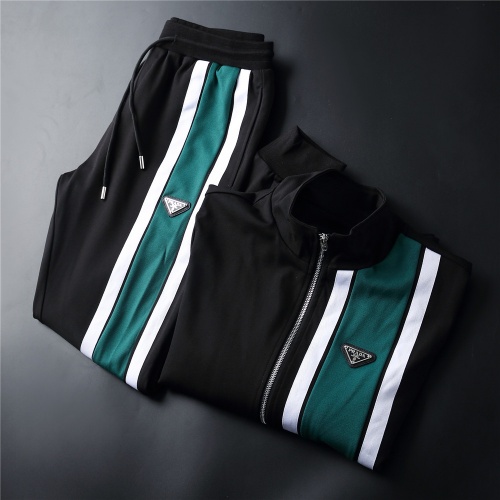 Replica Prada Tracksuits Long Sleeved For Men #916534 $92.00 USD for Wholesale