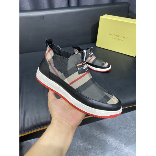 Replica Burberry High Tops Shoes For Men #916547 $76.00 USD for Wholesale