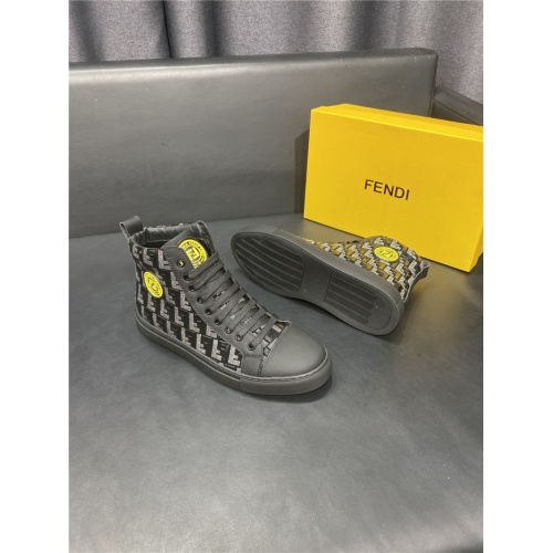 Replica Fendi High Tops Casual Shoes For Men #916551 $82.00 USD for Wholesale