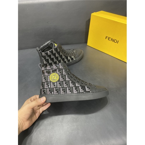 Replica Fendi High Tops Casual Shoes For Men #916551 $82.00 USD for Wholesale