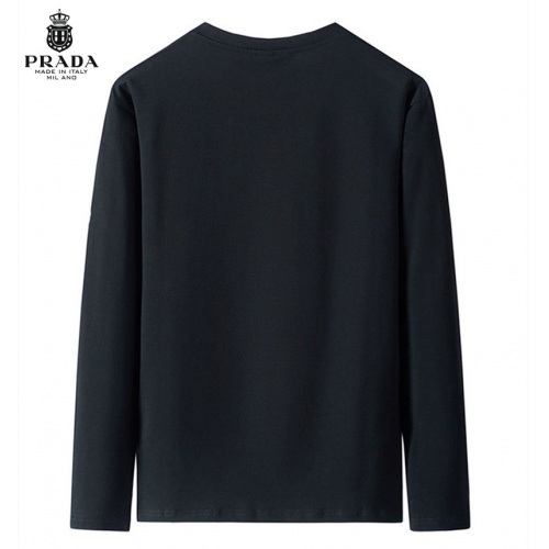 Replica Prada T-Shirts Long Sleeved For Men #916837 $35.00 USD for Wholesale