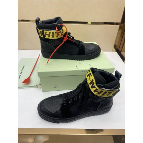 Replica Off-White High Tops Shoes For Men #917117 $112.00 USD for Wholesale