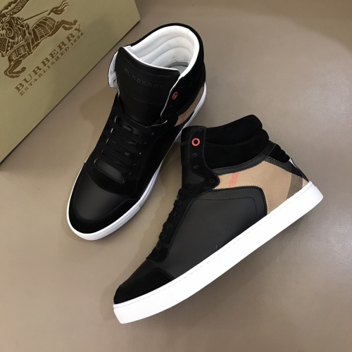 Replica Burberry High Tops Shoes For Men #917505 $80.00 USD for Wholesale