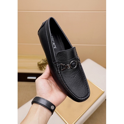 Replica Versace Leather Shoes For Men #917517 $72.00 USD for Wholesale