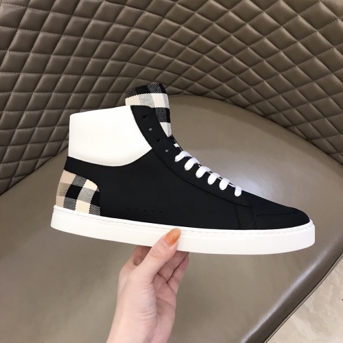 Replica Burberry High Tops Shoes For Men #917525 $80.00 USD for Wholesale