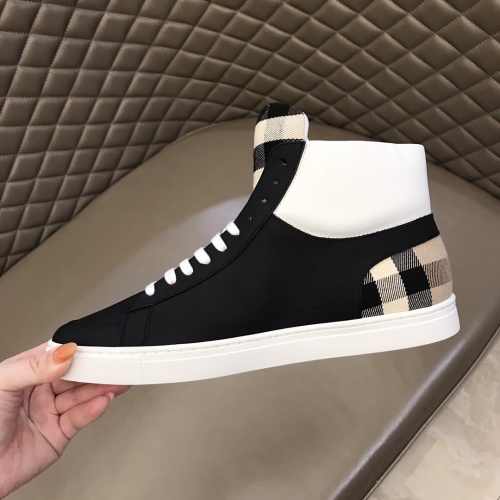 Replica Burberry High Tops Shoes For Men #917525 $80.00 USD for Wholesale