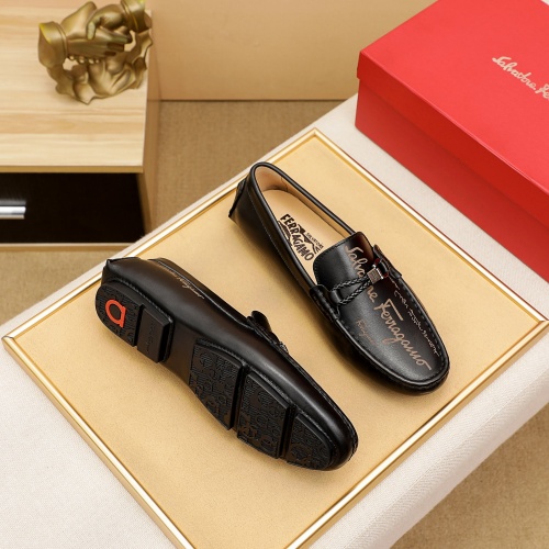 Replica Salvatore Ferragamo Leather Shoes For Men #917526 $72.00 USD for Wholesale