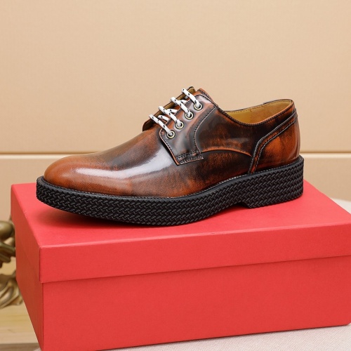Salvatore Ferragamo Leather Shoes For Men #917552 $96.00 USD, Wholesale Replica Salvatore Ferragamo Leather Shoes