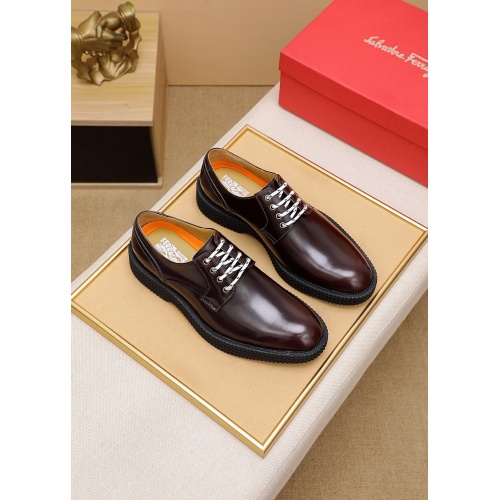 Salvatore Ferragamo Leather Shoes For Men #917553 $96.00 USD, Wholesale Replica Salvatore Ferragamo Leather Shoes
