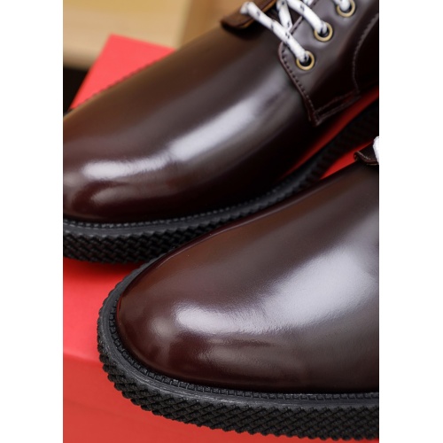 Replica Salvatore Ferragamo Leather Shoes For Men #917553 $96.00 USD for Wholesale