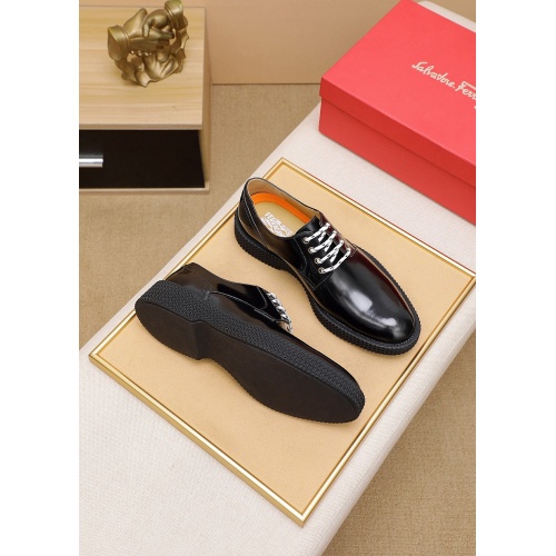 Replica Salvatore Ferragamo Leather Shoes For Men #917554 $96.00 USD for Wholesale