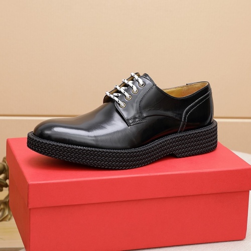 Replica Salvatore Ferragamo Leather Shoes For Men #917554 $96.00 USD for Wholesale