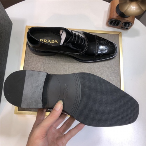 Replica Prada Leather Shoes For Men #917810 $98.00 USD for Wholesale