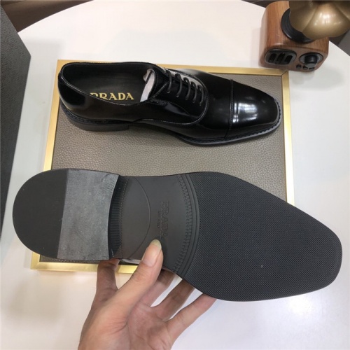 Replica Prada Leather Shoes For Men #917811 $98.00 USD for Wholesale