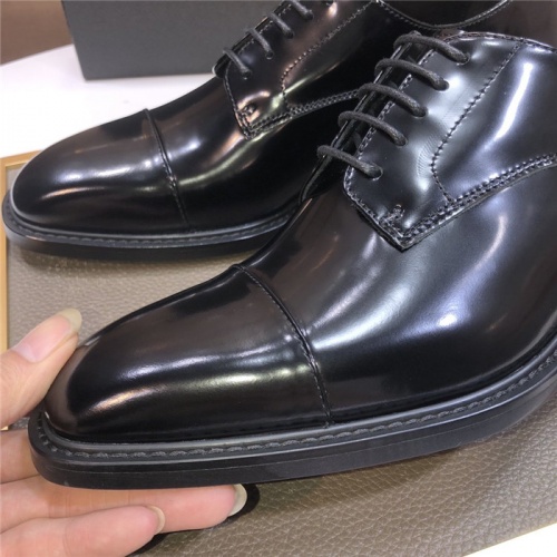 Replica Prada Leather Shoes For Men #917812 $98.00 USD for Wholesale