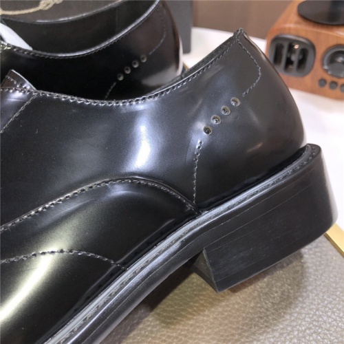 Replica Prada Leather Shoes For Men #917814 $98.00 USD for Wholesale
