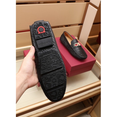 Replica Salvatore Ferragamo Leather Shoes For Men #917815 $85.00 USD for Wholesale