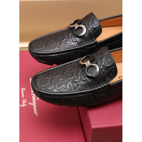 Replica Salvatore Ferragamo Leather Shoes For Men #917816 $85.00 USD for Wholesale
