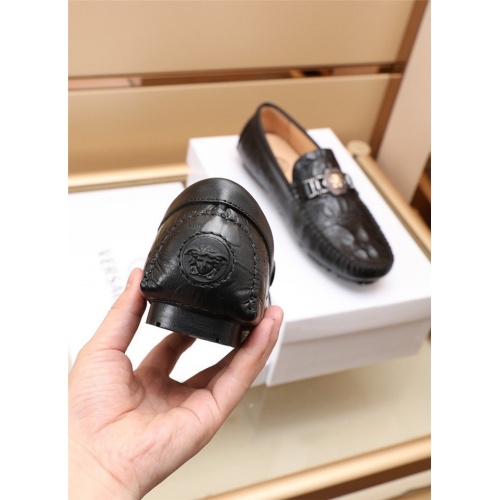 Replica Versace Leather Shoes For Men #917833 $80.00 USD for Wholesale