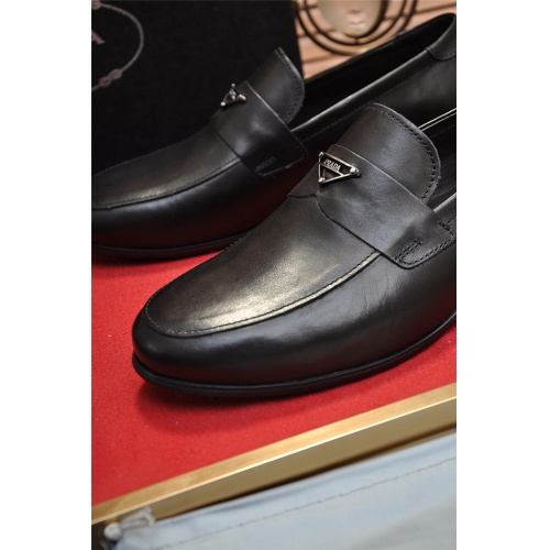 Replica Prada Leather Shoes For Men #917977 $98.00 USD for Wholesale