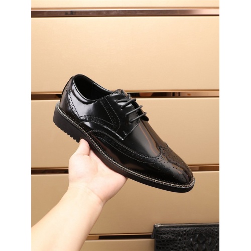 Replica Prada Leather Shoes For Men #918184 $88.00 USD for Wholesale