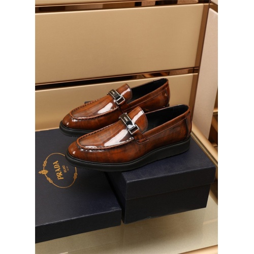 Prada Leather Shoes For Men #918187 $92.00 USD, Wholesale Replica Prada Leather Shoes