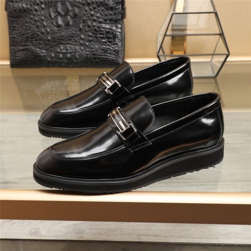Replica Prada Leather Shoes For Men #918188 $92.00 USD for Wholesale