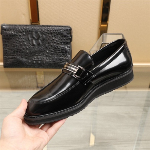 Replica Prada Leather Shoes For Men #918188 $92.00 USD for Wholesale
