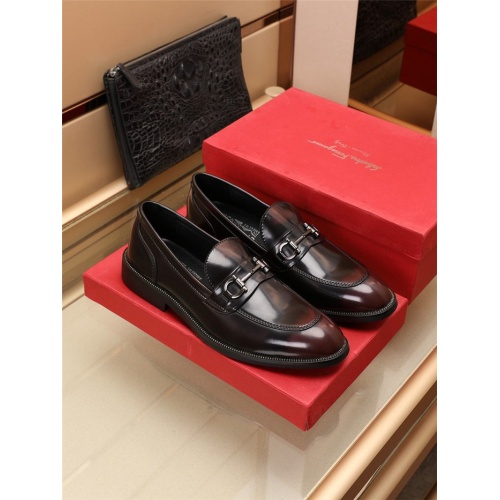 Salvatore Ferragamo Leather Shoes For Men #918192 $88.00 USD, Wholesale Replica Salvatore Ferragamo Leather Shoes