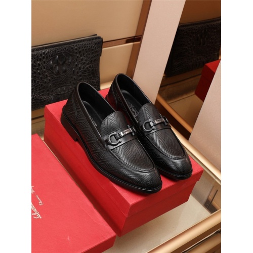 Salvatore Ferragamo Leather Shoes For Men #918194 $88.00 USD, Wholesale Replica Salvatore Ferragamo Leather Shoes