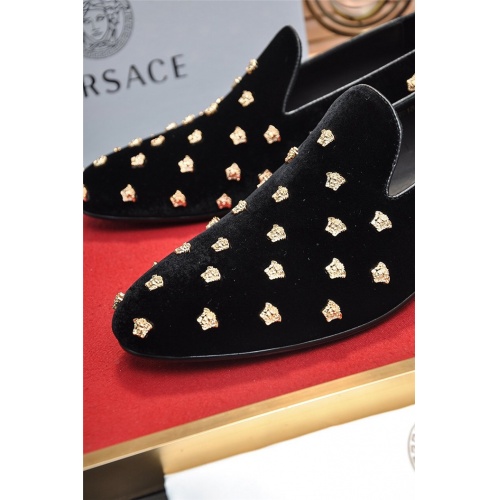 Replica Versace Leather Shoes For Men #918766 $88.00 USD for Wholesale