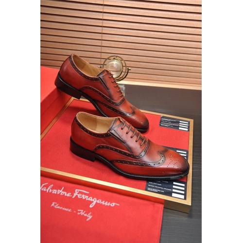 Salvatore Ferragamo Leather Shoes For Men #918767 $98.00 USD, Wholesale Replica Salvatore Ferragamo Leather Shoes