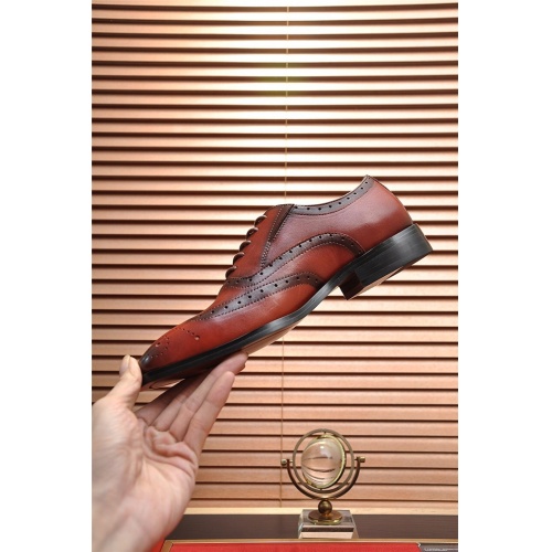 Replica Salvatore Ferragamo Leather Shoes For Men #918767 $98.00 USD for Wholesale