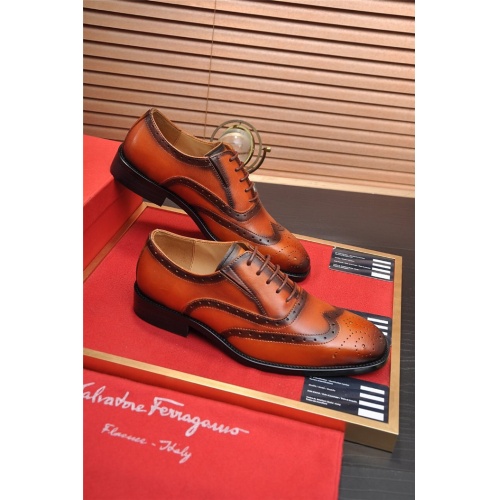 Salvatore Ferragamo Leather Shoes For Men #918768 $98.00 USD, Wholesale Replica Salvatore Ferragamo Leather Shoes