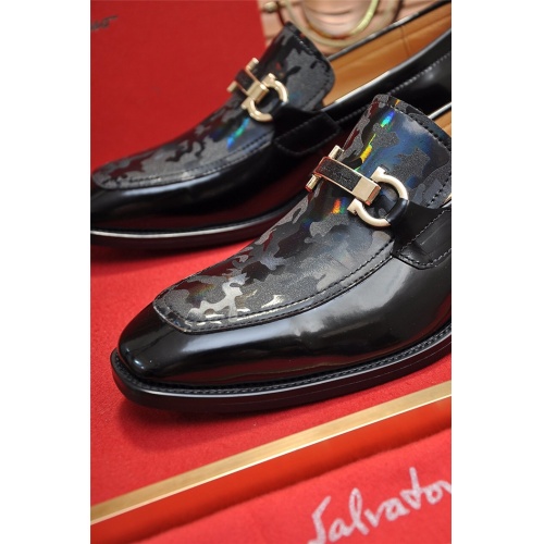 Replica Salvatore Ferragamo Leather Shoes For Men #918769 $98.00 USD for Wholesale