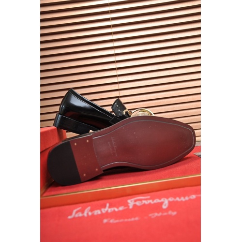 Replica Salvatore Ferragamo Leather Shoes For Men #918770 $98.00 USD for Wholesale