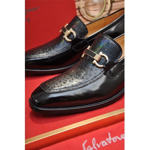 Replica Salvatore Ferragamo Leather Shoes For Men #918770 $98.00 USD for Wholesale