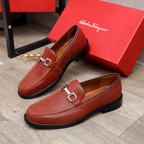 Salvatore Ferragamo Leather Shoes For Men #918874 $80.00 USD, Wholesale Replica Salvatore Ferragamo Leather Shoes