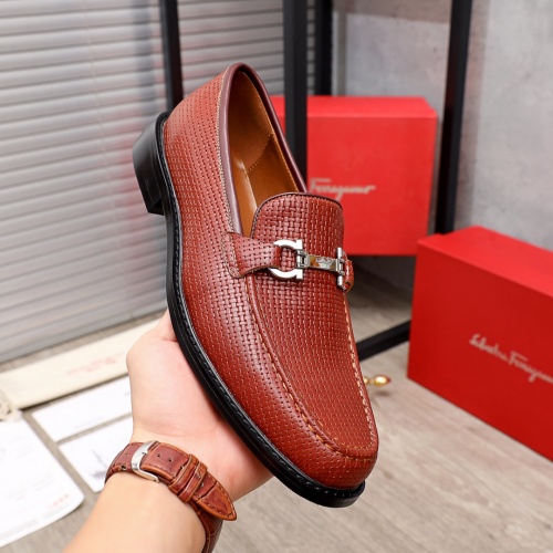Replica Ferragamo Salvatore FS Leather Shoes For Men #918874 $80.00 USD for Wholesale