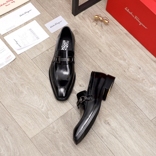 Replica Salvatore Ferragamo Leather Shoes For Men #918875 $80.00 USD for Wholesale