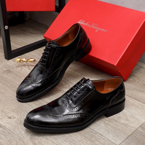 Ferragamo Salvatore FS Leather Shoes For Men #918877