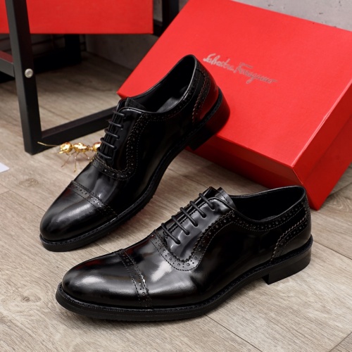 Ferragamo Salvatore FS Leather Shoes For Men #918878