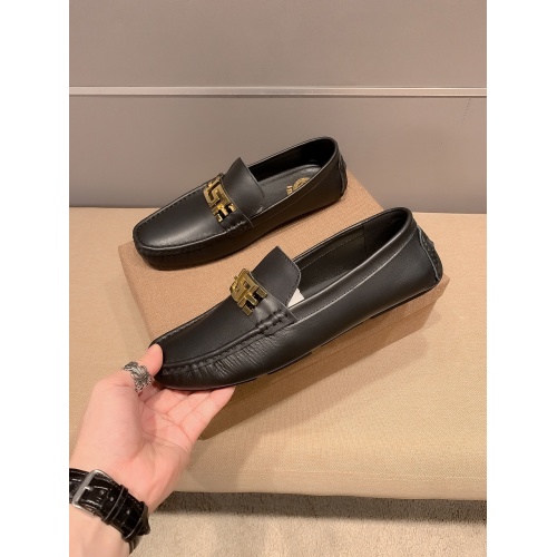 Replica Versace Leather Shoes For Men #919261 $72.00 USD for Wholesale