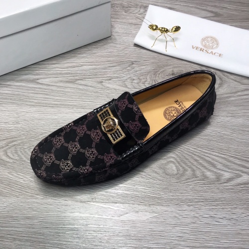 Replica Versace Leather Shoes For Men #919282 $68.00 USD for Wholesale