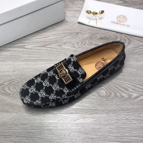 Replica Versace Leather Shoes For Men #919284 $68.00 USD for Wholesale