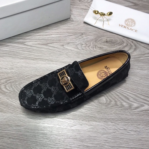 Replica Versace Leather Shoes For Men #919285 $68.00 USD for Wholesale