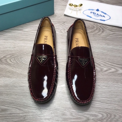 Replica Prada Leather Shoes For Men #919353 $68.00 USD for Wholesale