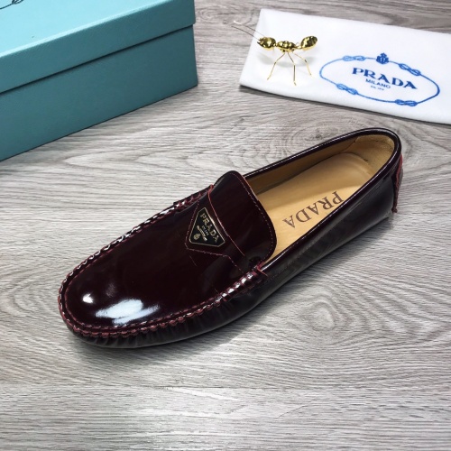 Replica Prada Leather Shoes For Men #919353 $68.00 USD for Wholesale