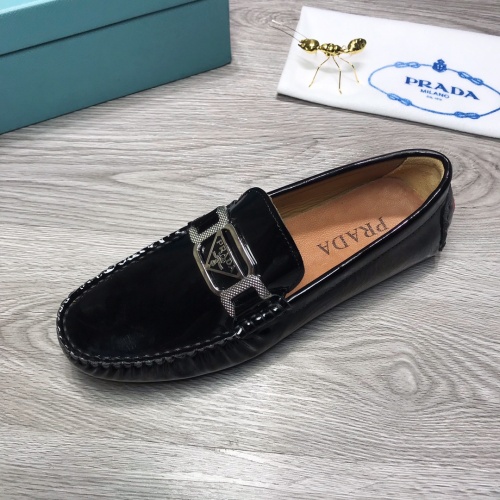 Replica Prada Leather Shoes For Men #919354 $68.00 USD for Wholesale
