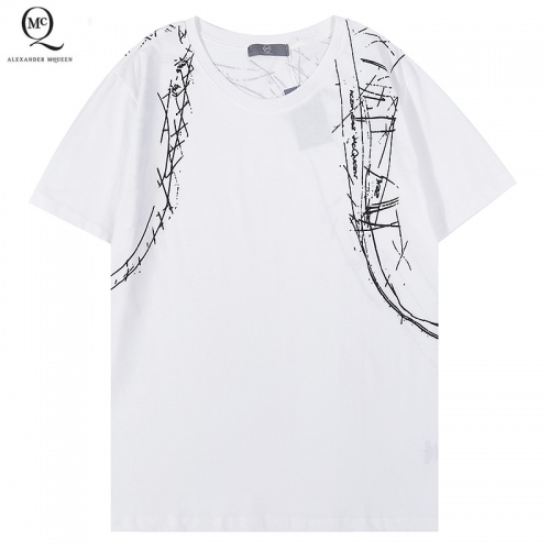 Alexander McQueen T-shirts Short Sleeved For Men #919404 $32.00 USD, Wholesale Replica Alexander McQueen T-shirts